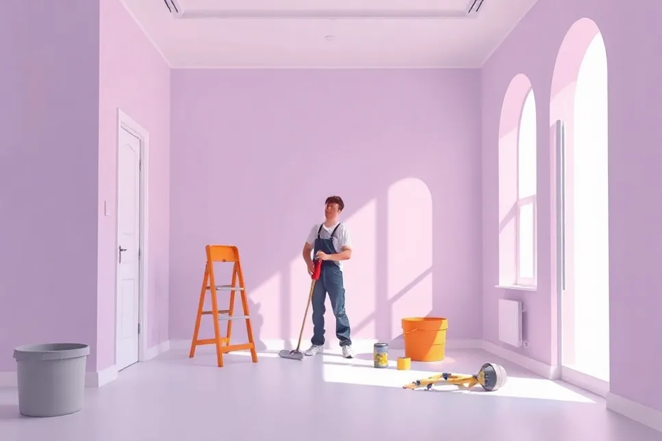 Intérieur rénové après travaux de peinture à Bois-Colombes