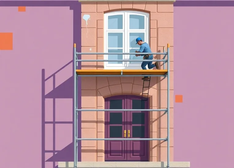 Ravalement de façade en pierre, nettoyage et application d'enduit